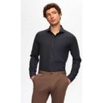 Slim Fit Lacivert Italyan Yaka Dar Kesim Klasik Kravatlık Uzun Kollu Kolay Ütülenebilir Ne 2HF02ORT5185 - 2XL