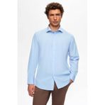 Slim Fit Mavi Italyan Yaka Dar Kesim Klasik Kravatlık Uzun Kollu Kolay Ütülenebilir Nefes 2HF02ORT5185