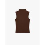 Slim Fit Pamuklu Kolsuz Dik Yaka Bluz