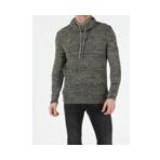Slim Fit Sal Yaka Erkek Haki Kazak