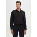 Slim Fit Siyah Italyan Yaka Dar Kesim Klasik Kravatlık Uzun Kollu Kolay Ütülenebilir Nefes 2HF02ORT4185 - XL