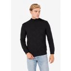 Slim Fit Turtle Neck Jakarlı Erkek Antrasit Kazak