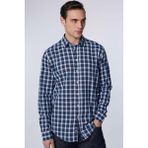 Slim Fit Uzun Kollu Dar Kesim Kareli Keten Doku Yazlık Erkek Gömlek - Karışık