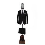 Slim Fit Yünlü Siyah Takım Elbise