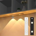 Slim Led Kabin Armatürü Hareket Sensörlü Dekoratif Gece Lambası Usb Şarjlı Aydınlatma 20 Cm Siyah 2w Siyah