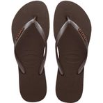Slim Logo Metallic Dark Brown Kadın Terlik 37/38 EU