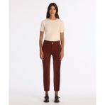 Slim Yüksek Bel Pantolon - Bordo - 42