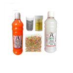 Slime Yapma Seti Fosforlu Turuncu Renk Südor Hazır Slime Yapma Seti Renk Boya Sim Köpük Slime Paketi