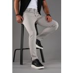 SLİMFİT 5 CEP DAR PAÇA ASTARSIZ MEVSİMLİK KUMAŞ PAMUKLU ERKEK SPOR PANTOLON GRİ 46