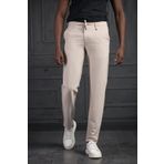 Slimfit Beli Lastikli Ve İplikli Likralı Gofre Kumaş Jogger Pantolon KREM 42