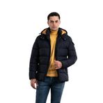 SLİMFİT KAPŞONLU ASTARLI ERKEK ŞİŞME PUFFER MONT LACİVERT 54