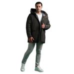 Slimfit Kapşonlu Çıtçıt Ve Fermuar Yan Fermuar Cepli Elyaf Dolgulu Astarlı Erkek Uzun Spor Mont YEŞİL L