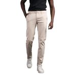 Slimfit Küçük Armürlü Yazlık Pamuklu Gabardin Pantolon KREM 52