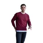 SLİMFİT SIFIR YAKA BASİC 3 İPLİK ERKEK SWEATSHİRT BORDO S