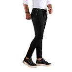 SLİMFİT TEK PİLELİ DAR PAÇA FERMUAR DETAYLI KIŞLIK KUMAŞ PANTOLON SİYAH 48