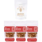 Slimplus Granola Çikolata Çilek Fındık ve Yulaf Ezmesi Avantaj Paketi – Glutensiz Vegan Şekeri Meyveden (3 x 100G ve 500G) - 600 gr