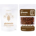 Slimplus Granola Kakao Yer Fıstığı ve Yulaf Ezmesi Avantaj Paketi – Glutensiz Vegan Şekeri Meyveden (250G ve 500G) - 250 gr