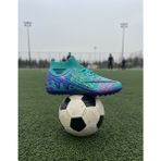 Slipcat Çoraplı Futbol Ayakkabısı Unisex Kullanıma Uygun Halı ve Çim Saha İçin Turkuaz - Mor