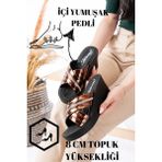 Slipcat Günlük Ortopedik Terlik Anne Rahat Orta Yaş Genç Ev & Dışarı Terliği - Altın