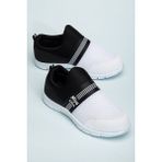 Slipcat Tedy Çocuk Bağcıksız Beyaz Esnek Sneaker Spor Ayakkabı Düz Taban