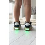 Slipcat Unisex Günlük Işıklı Çocuk Cırtlı Yürüyüş Koşu Sneaker Spor Ayakkabı - 0 - Siyah