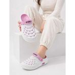 Slipcat Unisex Yazlık Terlik – Nefes Alabilir, Yumuşak Tabanlı, Ayarlanabilir Arka Bantlı Sandalet - Beyaz - Pembe
