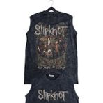 Slipknot All Hope Is Gone Sırt Baskılı Yıkamalı Bisiklet Yaka Kolsuz Tişört - XS - Siyah