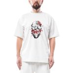 Slipknot Eight Head Oversize Beyaz Tişört