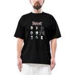Slipknot Group Face Oversize Siyah Tişört - XL