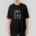 Slipknot Group Face Oversize Siyah Tişört