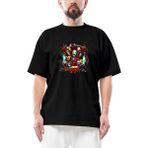 Slipknot Group Red Oversize Siyah Tişört - M