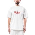 Slipknot Logo Oversize Beyaz Tişört - XL