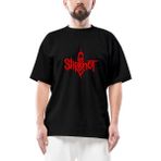 Slipknot Logo Red Oversize Siyah Tişört