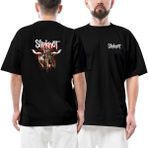 Slipknot Lowa Ön Arka Baskılı Siyah Oversize Tişört - M