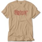 Slipknot Text Krem Tişört Liyada - 4XL