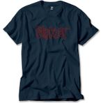 Slipknot Text Lacivert Tişört - XS