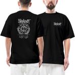 Slipknot Wreath Ön Arka Baskılı Siyah Oversize Tişört - XL