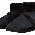 Slipper Snob - Erkek Patik Terlik | Hafızalı Köpük | Polar İç | Kapalı Ev Terliği Botları | Kabarık Yakalı Ayak Bileği Botları, siyah, 8 UK