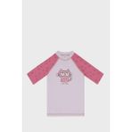 Slipstop Chili Baskılı Çok Renkli Bisiklet Yaka T Shirt Kız Çocuk T Shirt ST22110040 - Pembe - 6 - 7 Yaş