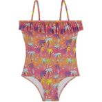 Slipstop Çok Renkli Kız Çocuk Mayo SM22110228 Tropic Junior Swimsuit - 4 - 5 Yaş