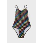 Slipstop Colorful Junior 50+ UPF Korumalı Hızlı Kuruyan İp Askılı Kız Çocuk Mayo SM22110236 SİYAH