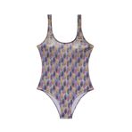 SLIPSTOP Inna Kalın Askılı Kolay Kuruyan UV Korumalı Baskılı Mayo, XL, SM22140040, PEMBE-MAVİ, Kadın