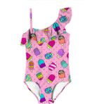 Slipstop Kız Çocuk Frutti Swimsuit Mayo - Karma - 8 - 9 Yaş