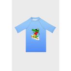 Slipstop Malibu Baskılı UV Korumalı Kısa Kollu Mayo Erkek Çocuk T Shirt ST2632000004 MAVİ