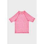 Slipstop Serpina Fuchsia Junior Desenli Uv Korumalı Kısa Kollu Mayo T Shirt Kız Çocuk T Shirt ST2614000003 - Fuşya - 8 - 9 Yaş
