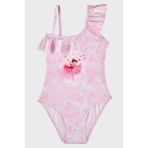 Slipstop Tutu Baskılı Fırfır Detaylı Uv Korumalı Mayo Kız Çocuk Mayo SM2616000103 - 6 - 7 Yaş - Pembe