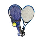 Slipt 21 İnç Mavi-Beyaz Çocuk Tenis Raketi Seti (2 Raket 3 Top)