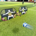 Slıpt Çok Fonksiyonlu 2'si 1 Arada Mini Futbol Eğitim Kalesi Hem Açık Hem Kapalı Futbol Antreman Kalesi - Standart - Siyah