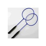 Slipt Siyah Renk Badminton Raket Seti (2 Raket 1 Top) (Siyah)
