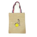 Slm Happy Smile Krem Desenli Bez Çanta